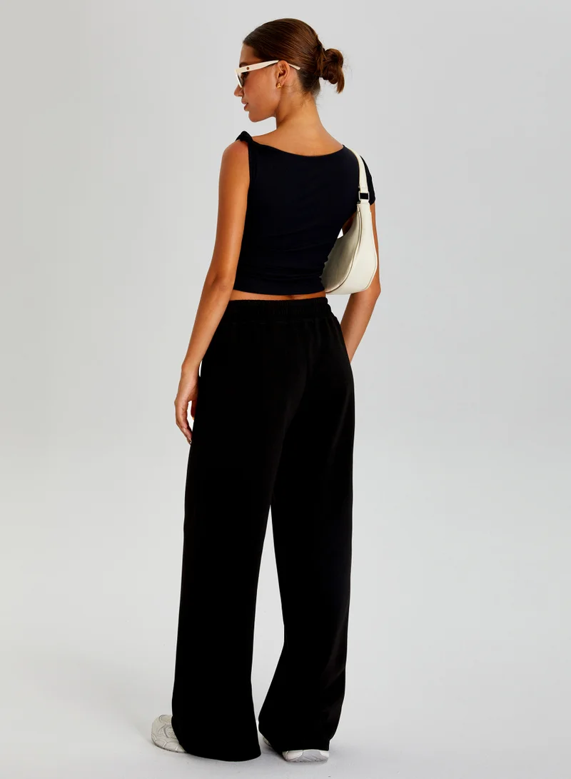 كون.يوغا بنطلون رياضي واسع الخصر والأرجل